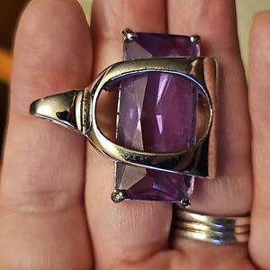Rectangular Purple Pendant 💜